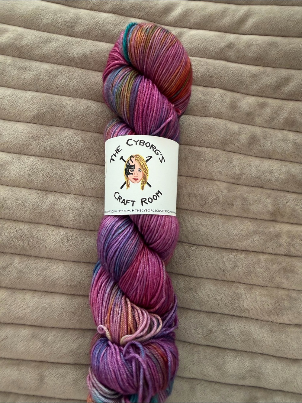Cyborgs craft room Hand-Dyed Yarn - Pink Multi